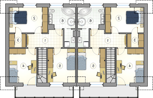 Double House III - Rzut poddasza