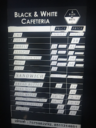 Black & White Cafeteria menu 1