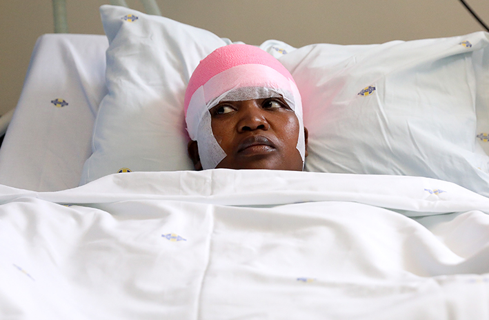 Happiness Nxumalo, a teacher and mother of three, has lost all mobility in her right hand which she predominantly uses