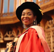 Prof Mamokgethi Phakeng receives her honorary doctorate at the University of Bristol.