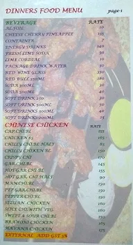 Dinner Bar Cum Restaurant menu 4