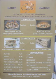 Yen Cafe menu 2