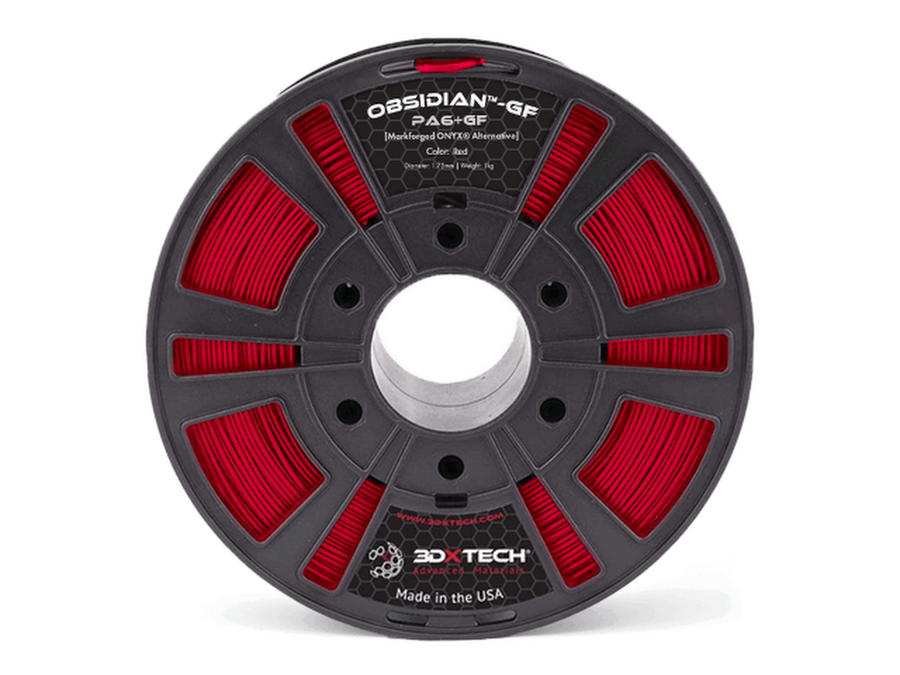3DXTech Red Obsidian-GF PA6+Glassfiber [Markforged Onyx Alternative] Filament - 1.75mm (1kg)