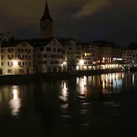 zurich by night in Zurich, Switzerland 