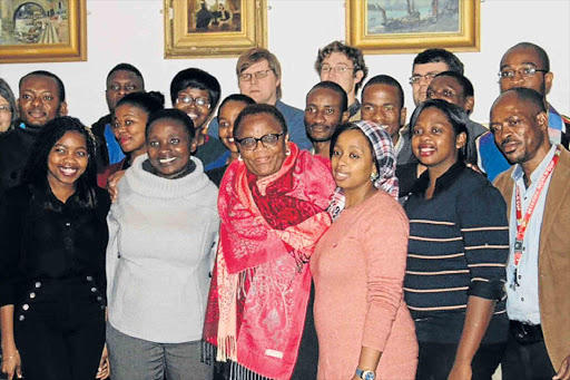 DREAM TEAM: Internationally acclaimed Rhodes University scientist Professor Tebello Nyokong and her record-breaking students who published a staggering 63 peer reviewed journal articles in top international publications last year Picture: CATHERINE DEINER