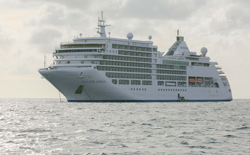 Silver Spirit off the coast of Le Marin, Martinique. 