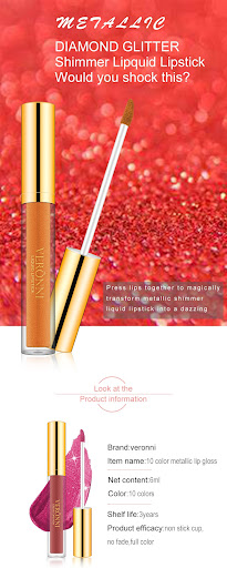 Title 7, Diamond Pearl Magic Color Shiny Matte Metal Lip...