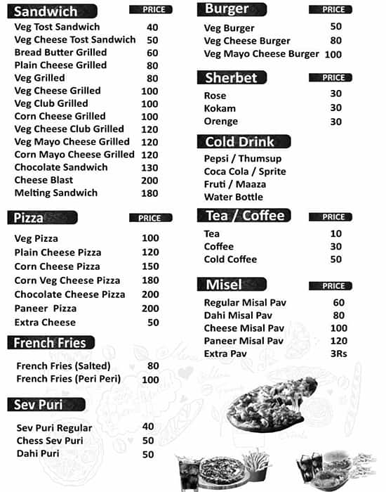 The 91 Cafe menu 