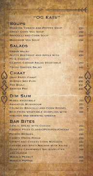 Odin's Galley menu 1