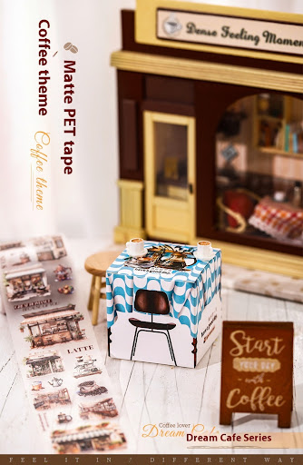 Title 18, Dream Building Cafe Vintage Coffee Girl Sticker...