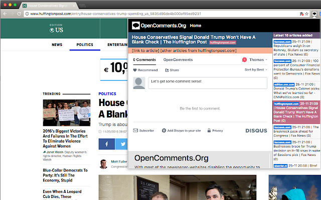 OpenComments.Org chrome extension