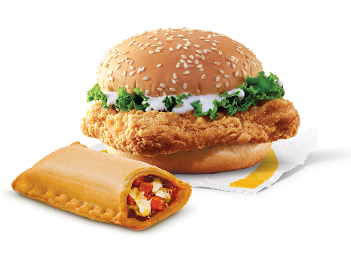 McSpicy Chicken Burger + Veg Pizza McPuff