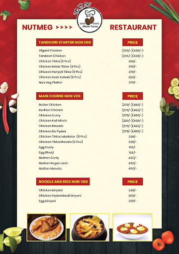 Nutmeg Restaurant menu 