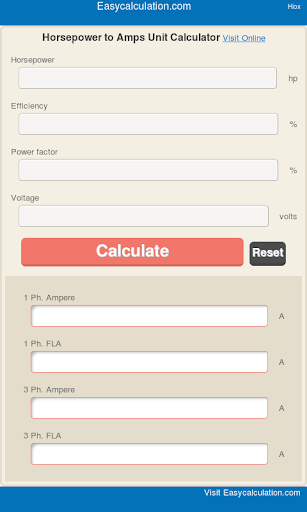 Horsepower to Amps Converter