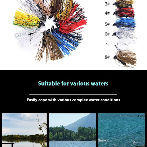 Title 10, Jig Hook Anti-Snag Bottom Beard Fishhook Lure —...