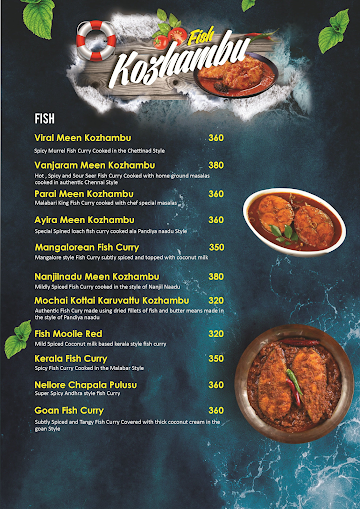 Aazhi - The Seafood Restaurant menu 