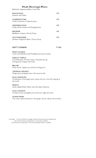 Hush Bar - Radisson Blu menu 7