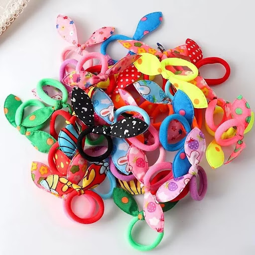 Title 9, High Elastic Hair Band Children Cute Rabbit Ear...