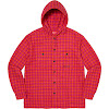 mini plaid hooded shirt ss22