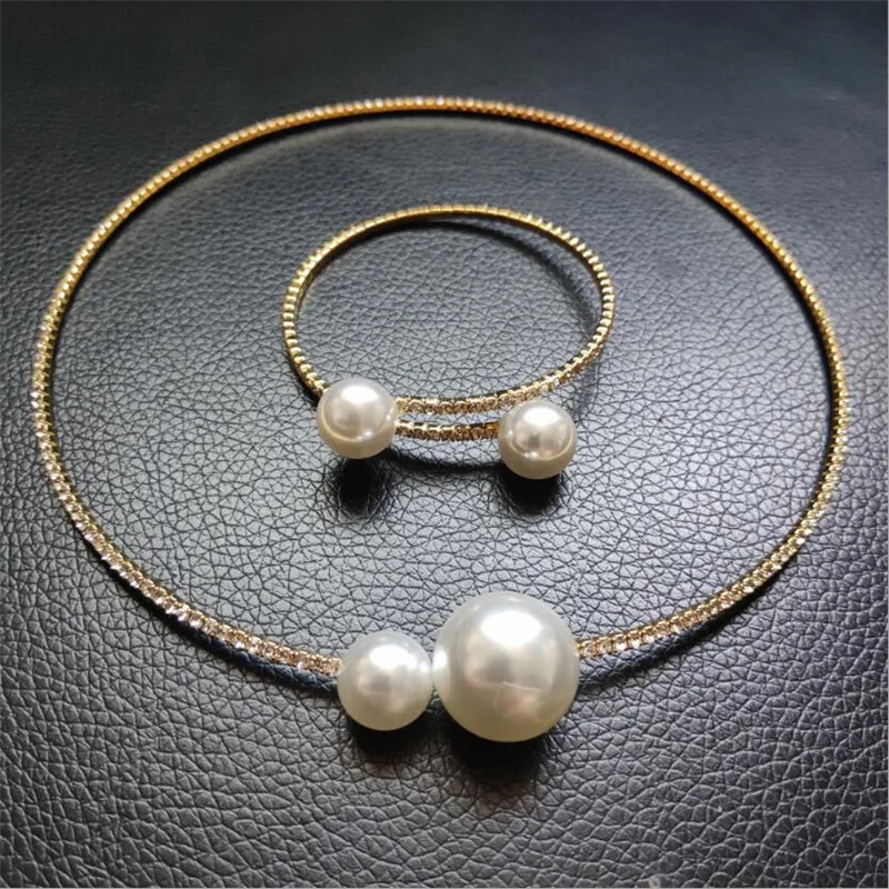 Title 4, Conjunto de collar y pulsera de aleación con di...