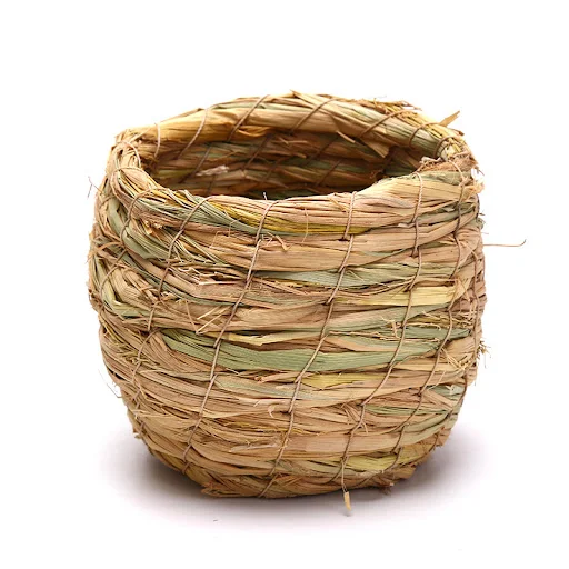 Handmade Straw Bird Nest Parrot Warm Pet Bedroom Courtyard Bird Cages Adornment
