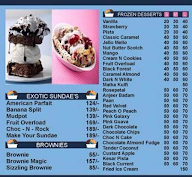 Frozen Flavours menu 1