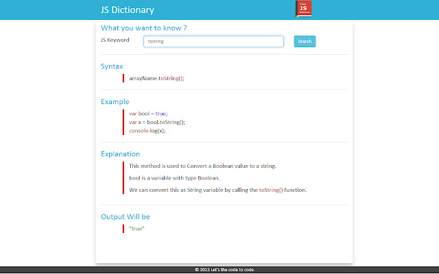 JS Dictionary