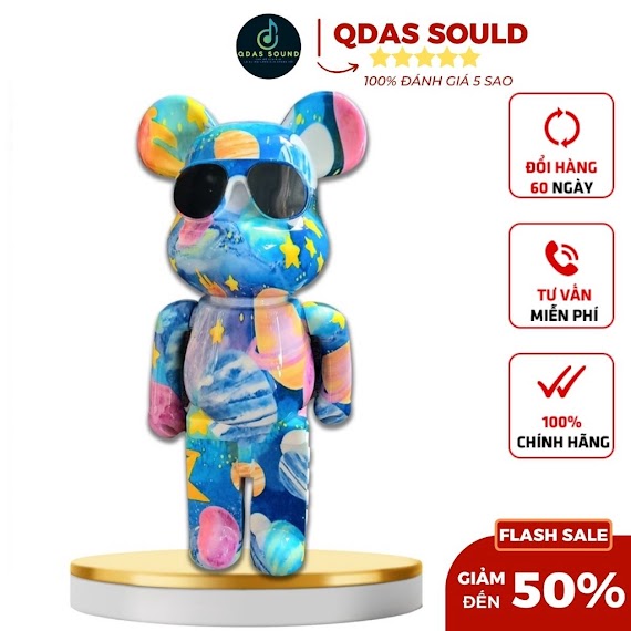 Loa Bluetooth Gấu Bearbrick Loa Decor Gấu Bearbrick B5+ Bluetooth 5.1 Có Jack 3.5 Mã B5+