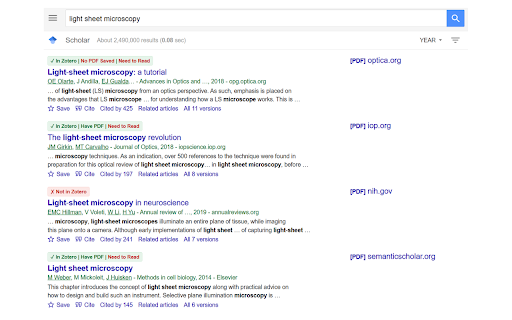 Google Scholar-Zotero Library Checker screenshot 1