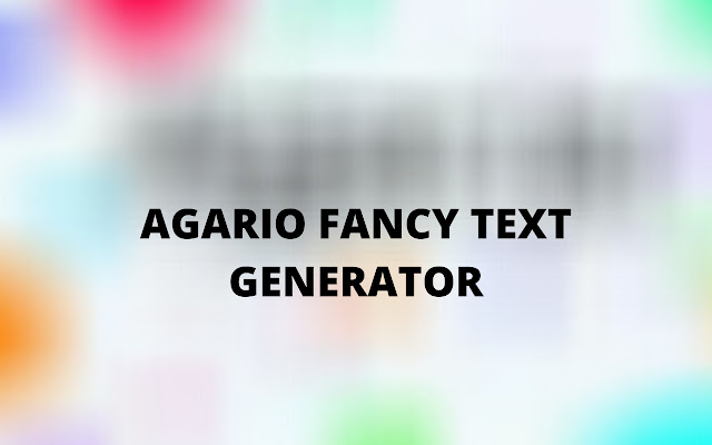 Agario Fancy Text Generator chrome extension