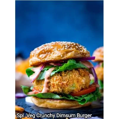 Spl. Veg Crunchy Momos Burger