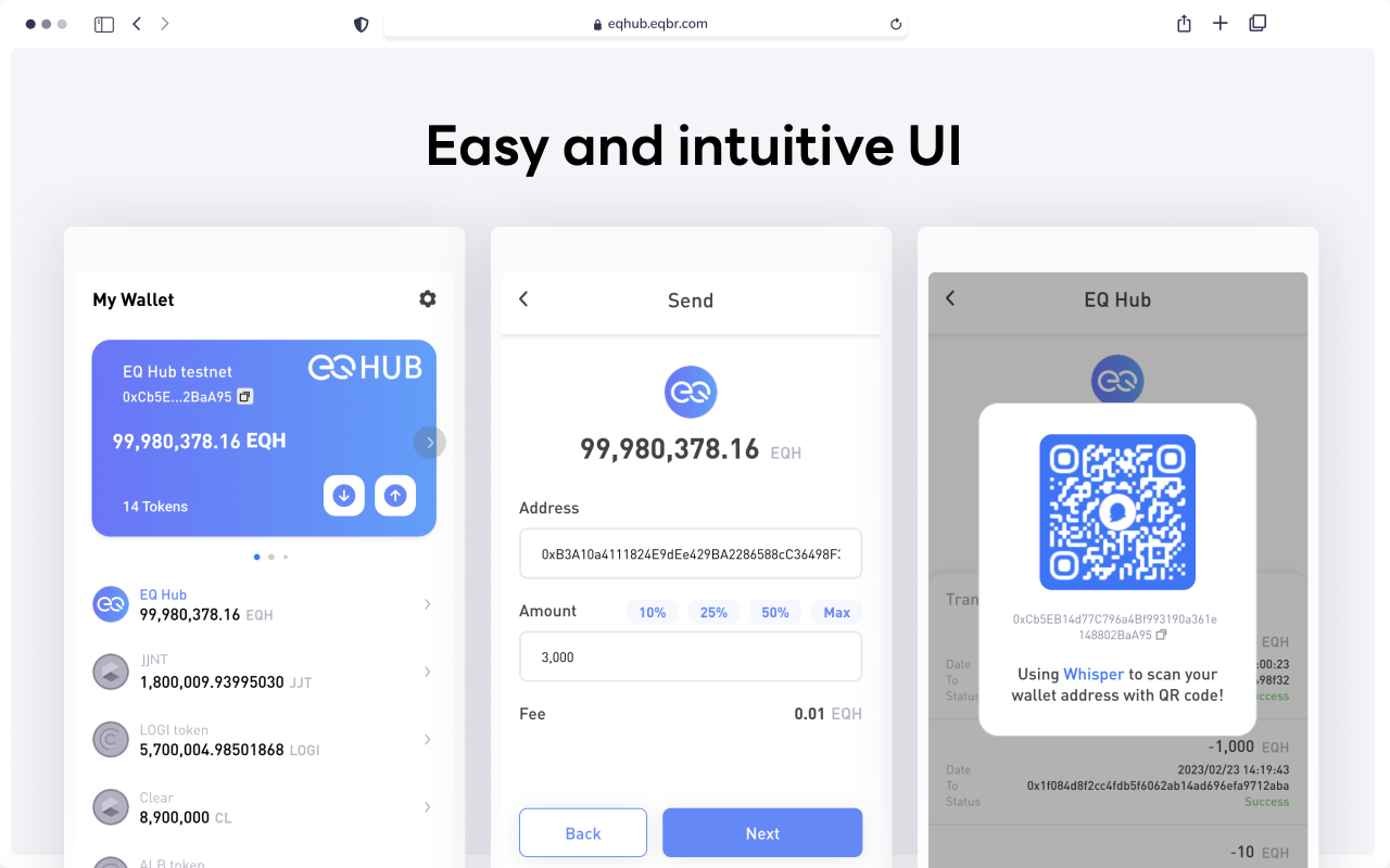 EQ Hub Wallet for Beta Preview image 3