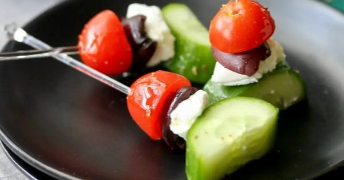 Greek Salad Skewers (Party Favorite!) - Little Broken