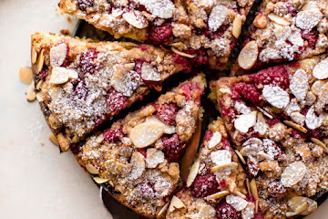 Raspberry Almond Crumb Cake