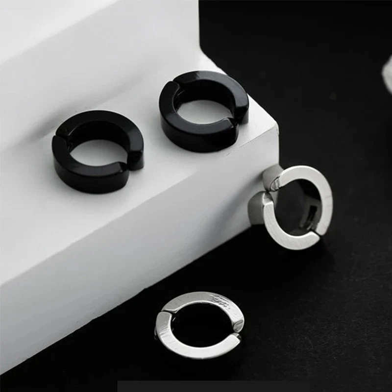Orecchini a clip magnetici in acciaio inox senza foro, croce per abito, orecchini da uomo e donna.