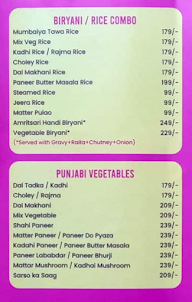 Amritsari Express menu 5