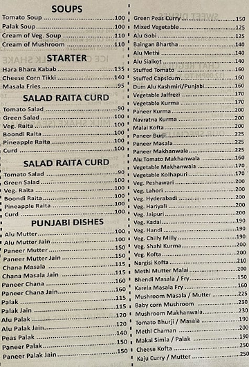 Ramakrishna pure veg menu 