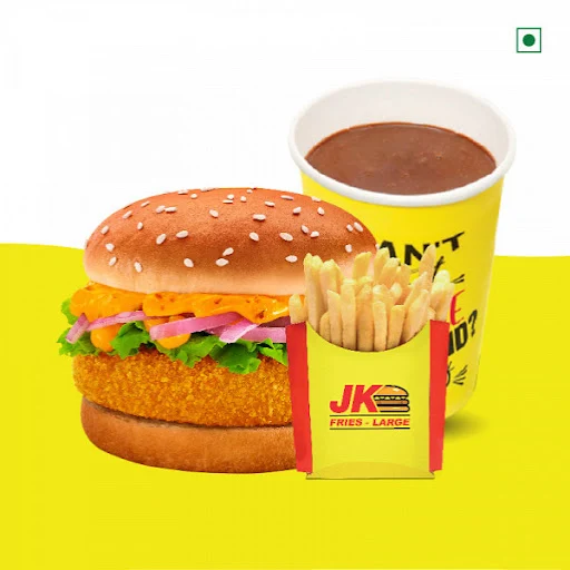 Classic Cheese Burst Burger + Fries + Thick Shake(250 Ml)