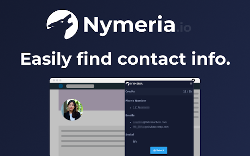 Phone and Email Finder by Nymeria