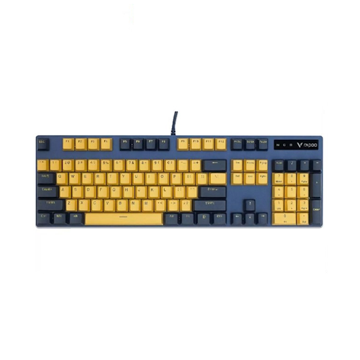 Bàn phím cơ gaming có dây Rapoo V500 Pro màu vàng xanh (Yellow Blue) (Blue switch)