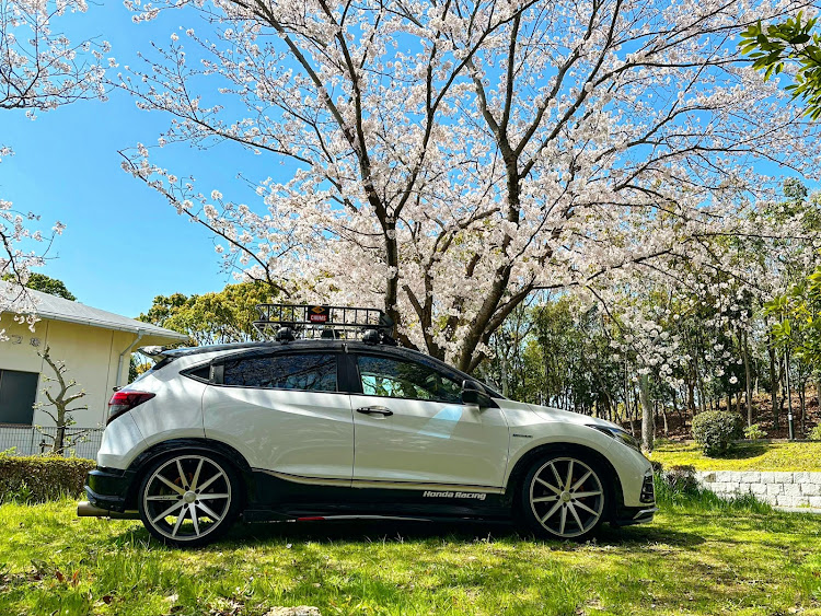 ヴェゼルの桜とコラボ・サクラと愛車・桜・桜コラボに関するカスタム事例の投稿画像1枚目
