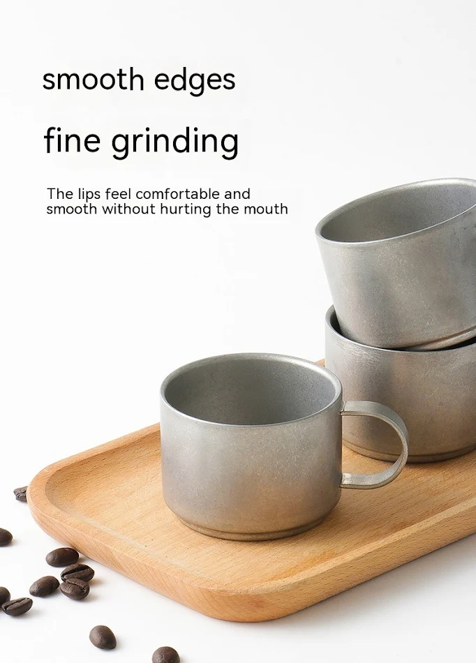 Outdoor Edelstahl Doppelbecher, hitzeisolierend, verbrühungssicher, Kaffeebecher, perfekt für unterwegs oder zum Genießen im Freien.