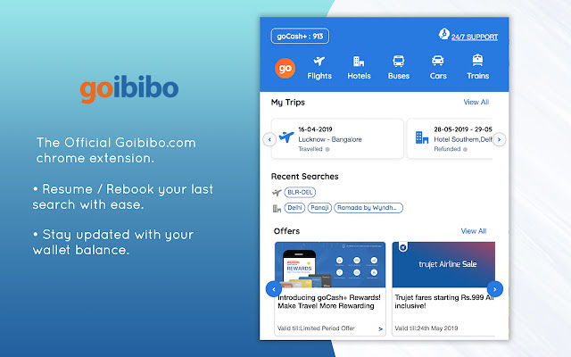 Goibibo Extension for Chrome