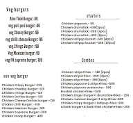 D Burger World menu 1