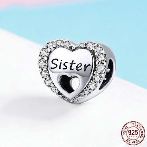 Title 1, Heart-shaped DIY Bracelet with S925 Sterling Si...