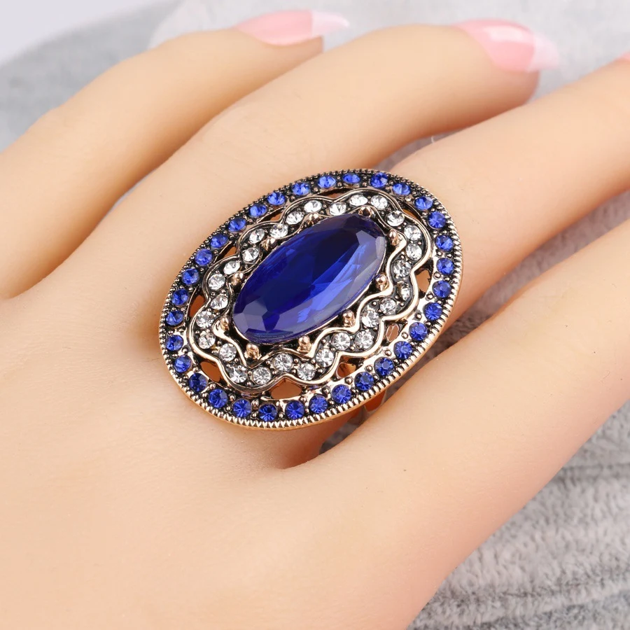 Retro Populaire Mode Oval Ring voor Vrouwen Elegant Sieraad Vintage Stijl Uniek Design Dagelijks Gebruik Charmante Accessoire