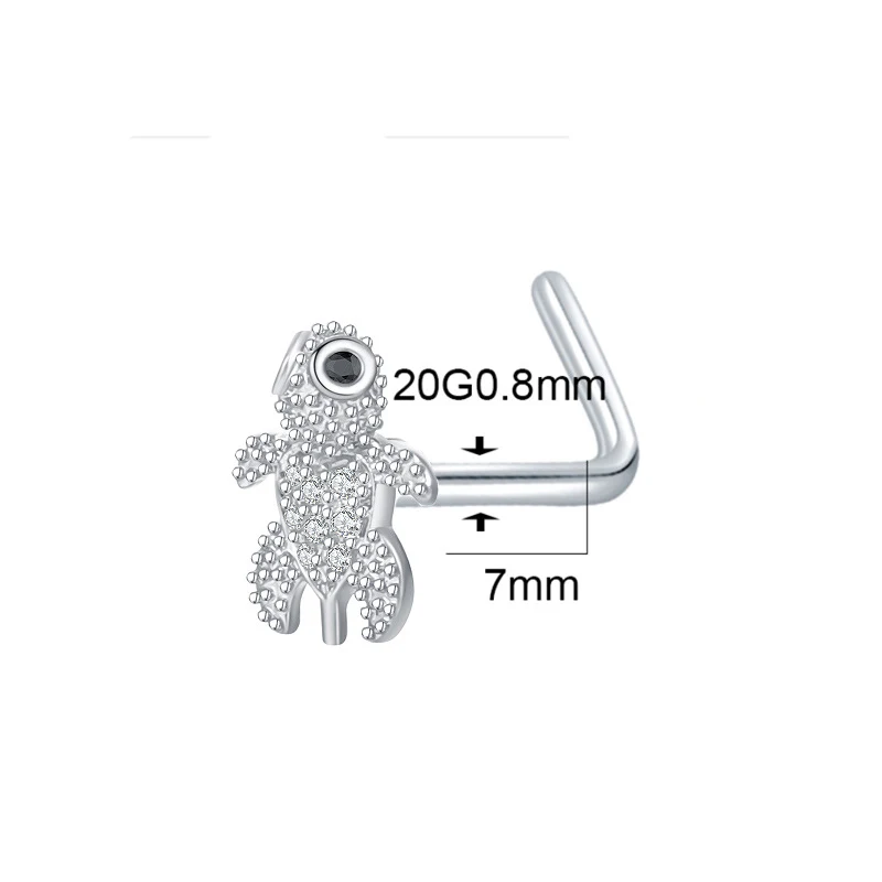 Ornement de piercing de nez en acier inoxydable