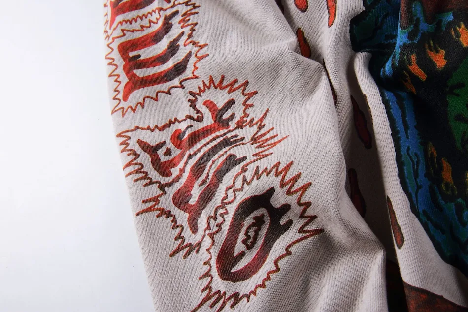 Street Skull Graffiti Coconut Long Sleeve T-Shirt