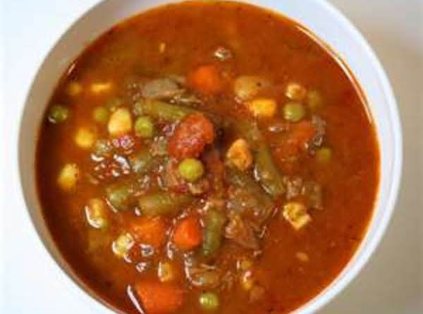 Homemade Vegetable Beef Soup Of The South Just A Pinch Recipes