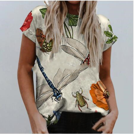 Title 2, eBay Womens Dragonfly Print Crew Neck T-shirt,...